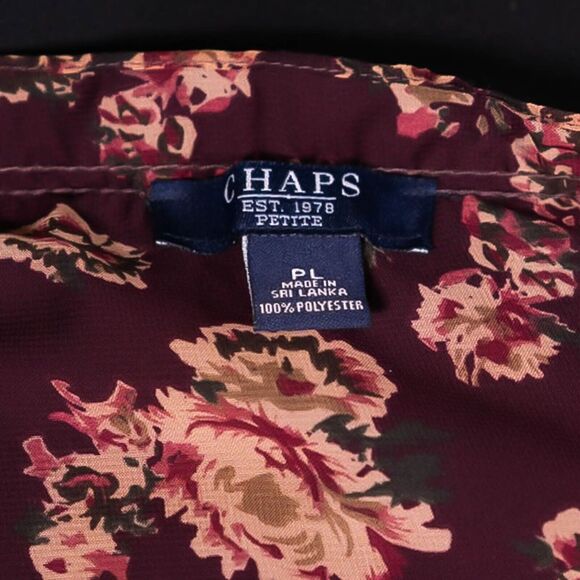 Chaps Ralph Lauren Women's Blouse Floral Paisley Patchwork Peasant Boho Top PL - Picture 3 of 8